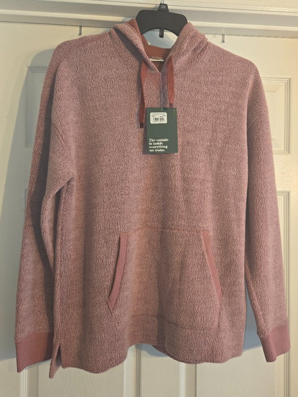 L.L. Bean Tumbled Sherpa Fleece Hooded Pullover Size Large NWT
